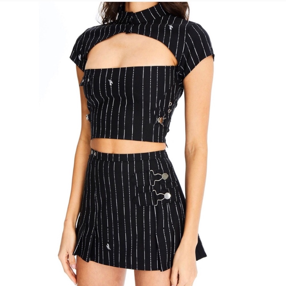 I.AM.GIA Fran Pinstripe Top and Skirt NWT